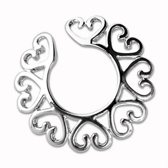 Nipple Shields ~ Per Pair ~ Non-Piercing ~ Hearts ~ 3- Tones - Picture 6 of 9